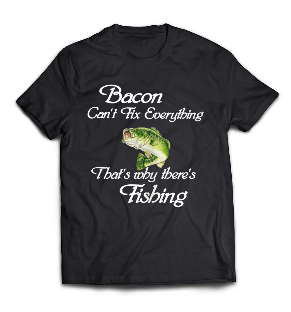 Funny Fishing Shirt: Bacon T-Shirt for Outdoor Enthusiasts